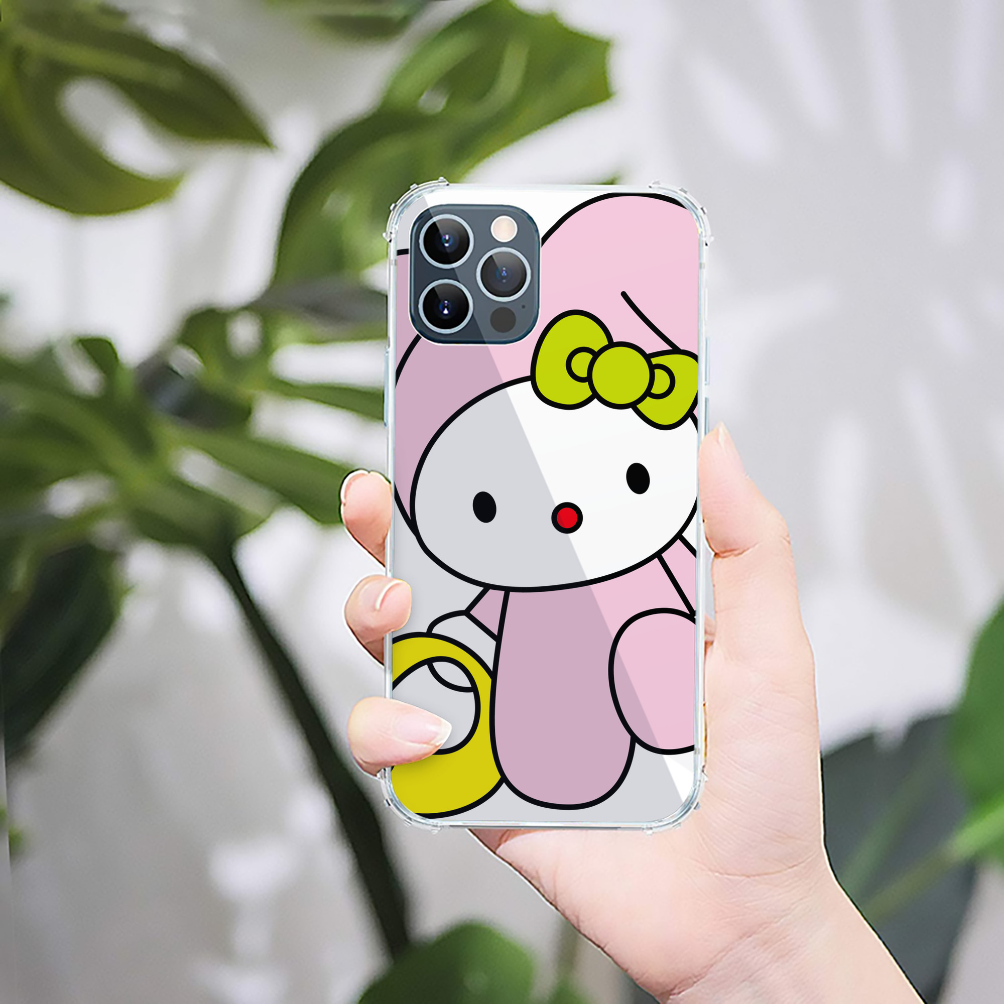 （画像用） Hello Kitty ハローキティ 【iPhone 12シリーズ対応】透明スマホケース（クリアソフトケース）